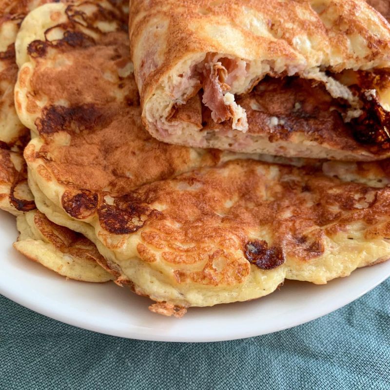 Low Carb High Protein herzhafte Pancakes